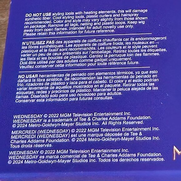 Wednesday Adams Wig - Picture 5 of 6